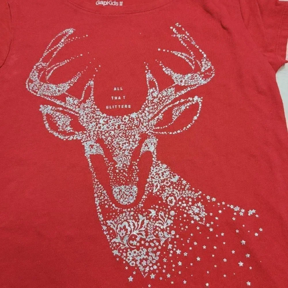 Gap Kids reindeer shirt M8